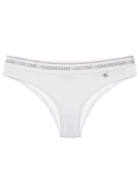 Calcinha Tanga Algodão One Basic Calvin Klein Underwear Branco Shop2gether