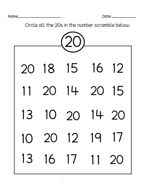 Number 25 Worksheet For Kindergarten