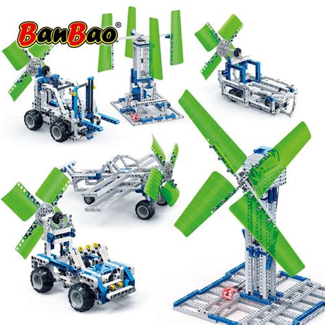 Banbao 6906 6 In 1 Wind Power Energy Technic Windmill Plane Assemble