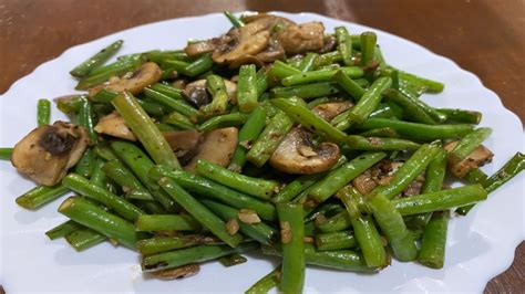 Easy And Simple French Beans With Mushroom Recipe Youtube