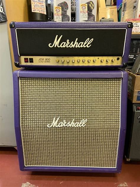 Rare Purple Tolex 1987 Marshall Jcm 800 2205 50 Watt Head And Nicely