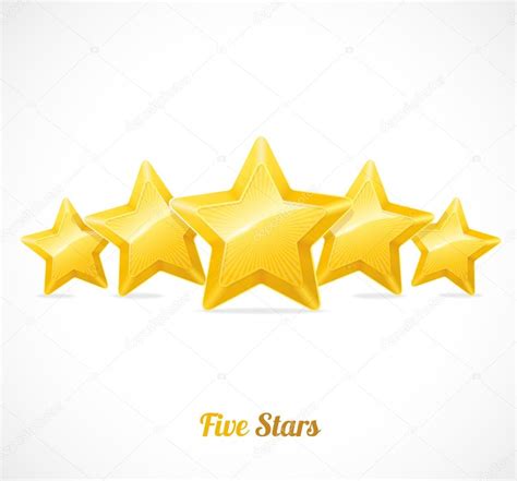 Vector Star Rating With Five Gold Stars Concept Stock Vector By ©mouse