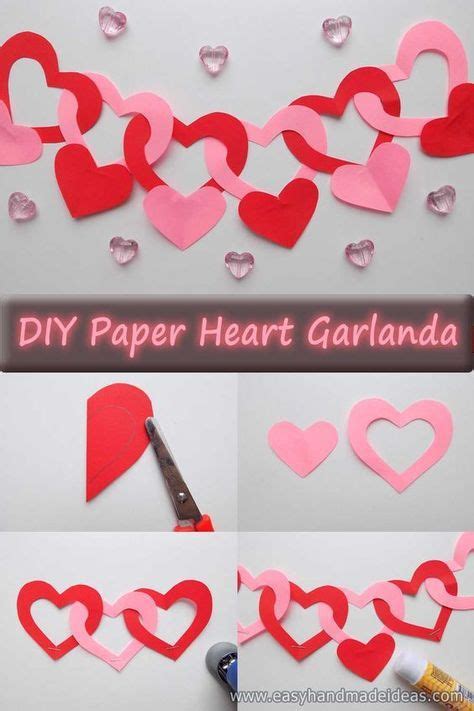 Diy Amazing Paper Heart Garland 11 Steps In 2023 Valentine Paper