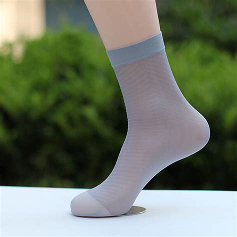 men s breathable nylon ultra thin low cut casual business sheer soft dress socks ebay