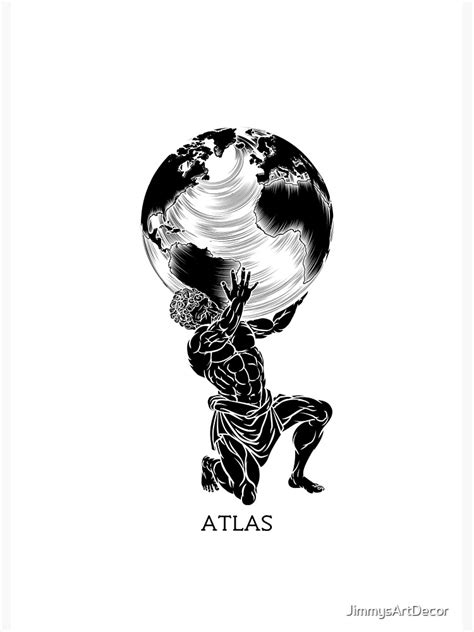 Atlas Printgreek Mythologygreek Art Decorancient Greecegreek