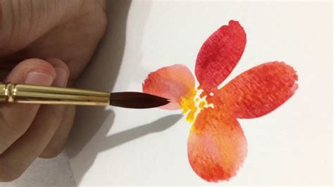 Easy Watercolor Flower Tutorial For Beginners Youtube