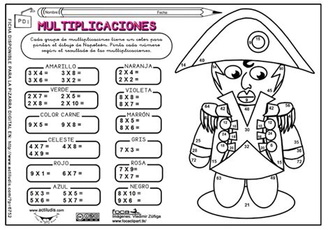 Aula De Elena Tablas De Multiplicar Fichas Para Colorear Y Jugar