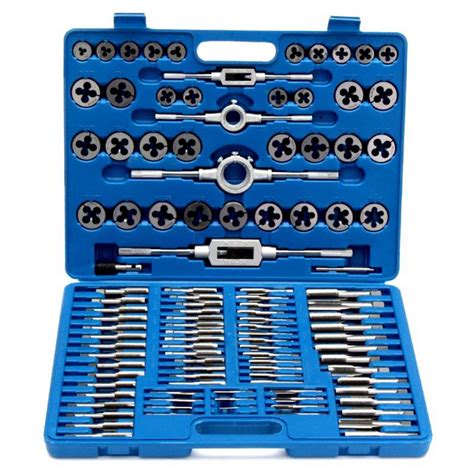 110 Pc Tap And Die Set Metric Hand Threading Tool Tungsten Carbide