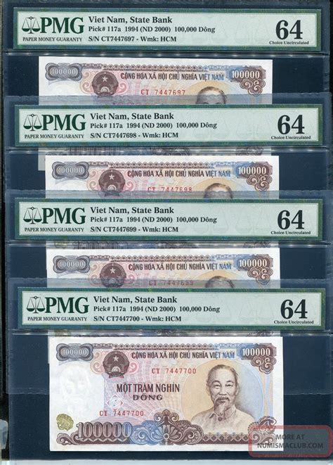 Vietnam Banknote 1 X 100000 100 000 Dong 1994 Nd 2000 P117a Choice