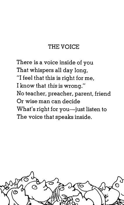 The voice poem shel silverstein. Shel Silverstein - The Voice | Mooie woorden, Inspirerende ...