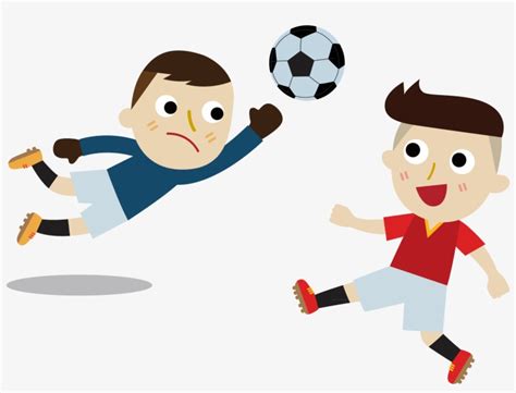 Cartoon Kid Playing Soccer