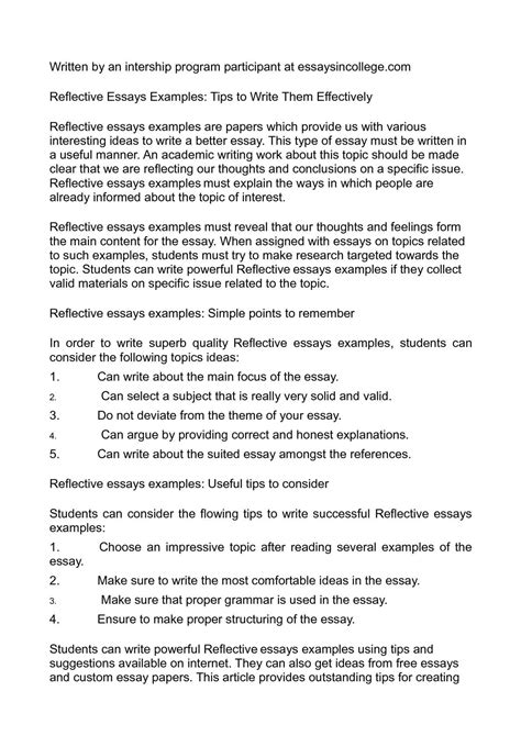 Calaméo Reflective Essays Examples Tips To Write Them