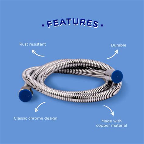 SELLEYS S6402 CLASSIC CHROME SHOWER HOSE 1 5M Plumbing Hardware