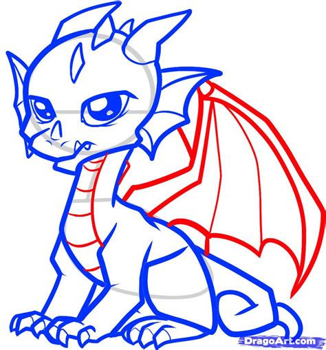In as much or as less detail/shapes/lines as you see fit… go ahead and sketch out (using lightly penciled lines!) a structure similar to the one you see below. How To Draw A Dragon Step By Step For Kids Easy