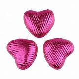 Pink Foil Wrapped Chocolate Hearts Pictures