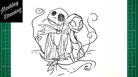 How To Draw Jack And Sally The Nightmare Before Christmas Youtube