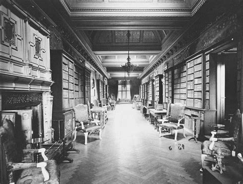 Pictures Inside The Library Of Holland House In 1907 And In 1940 With