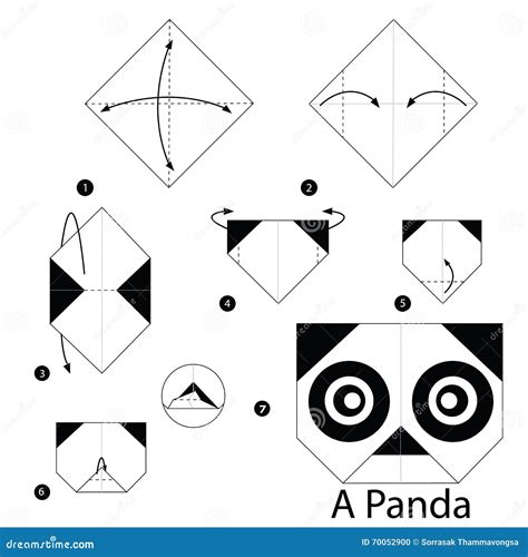 Instructions étape Par étape Comment Faire à Origami Un Panda