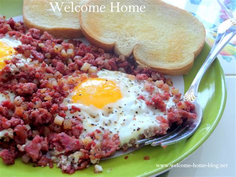 Welcome Home Blog ♥ Corned Beef Hash And Eggs