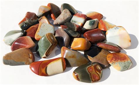 Desert Jasper Tumbled Stones 30 45mm Polychrome Jasper Etsy