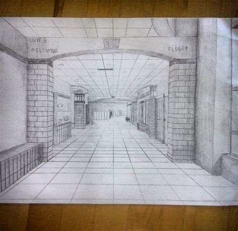 How To Draw A Hallway In One Point Perspective Young Empas1966