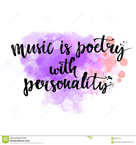 Eliot, and edgar allan poe at brainyquote. Music Is A Poetry With Personality - Inspirational Stock Vector - Illustration of background ...