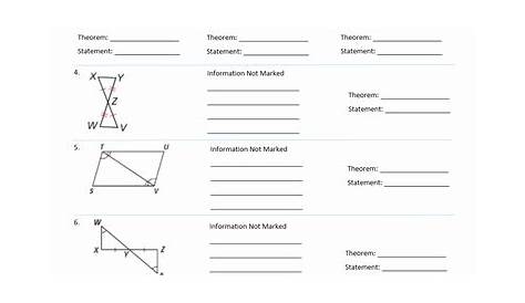 Geometric Proofs Practice Worksheet