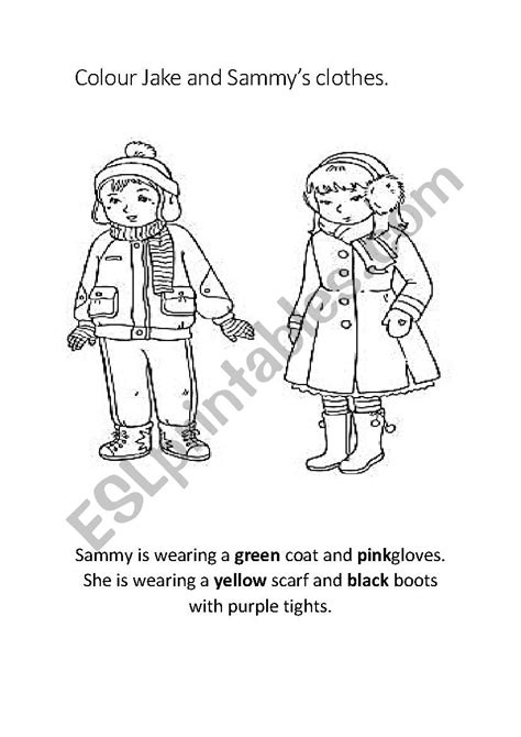 Colours And Clothes Esl Worksheet By Irenelaguna