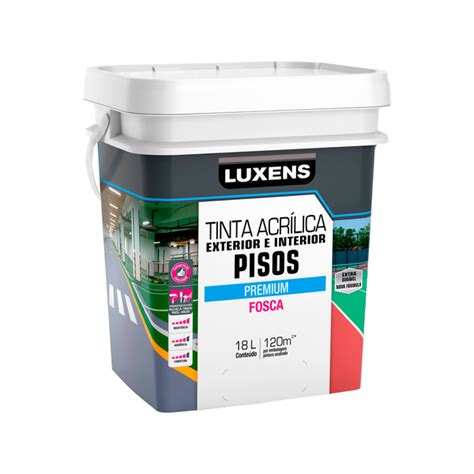 Tinta Acrílica para Piso Fosca Premium Cinza Escuro 18L Luxens Leroy Merlin