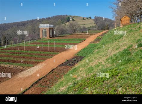 Vegetable Garden Monticello Virginia Usa Stock Photo Alamy