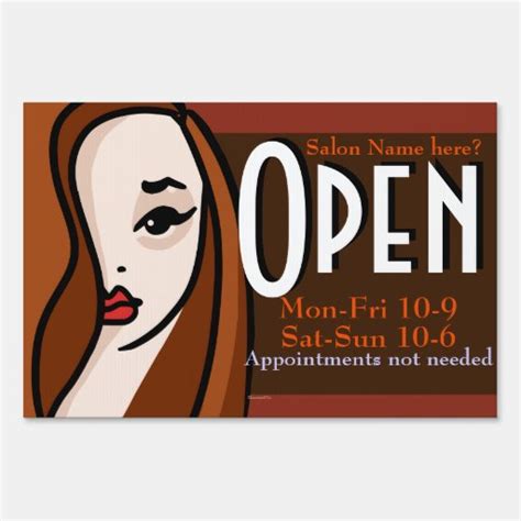 Open Closed Business Sign Beauty Salon Zazzle