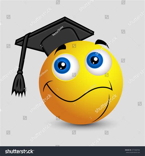 Graduation Emoji Smiley Emoticon Stock Vector 377300764 Shutterstock