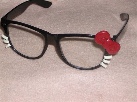 hello kitty nerd glasses by belleskawaikreations on etsy