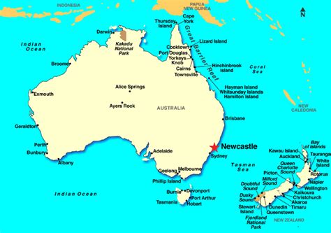 Newcastle Australia Map And Newcastle Australia Satellite Image
