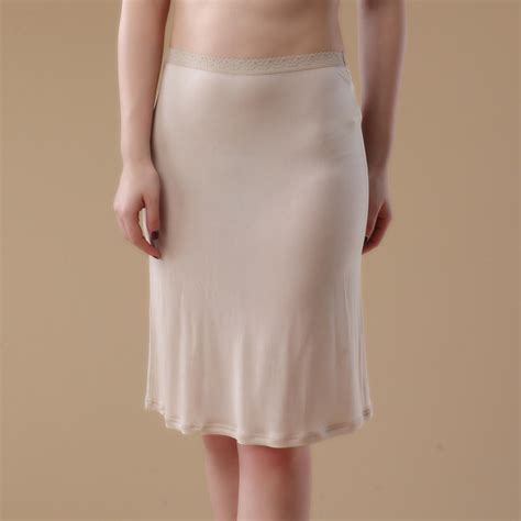 Pure Silk Womens Half Slips Sexy Slim Fit Female Silk Underskirts
