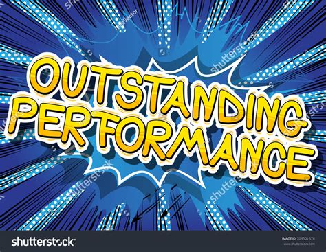 Outstanding Performance Comic Book Word On Stock Vector 703501678