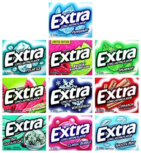 Variety Pack Of Extra Gum Exclusive Flavors For Maximum Pleasure