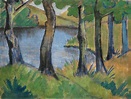 Waldsee - Otto Mueller als Kunstdruck oder handgemaltes Gemälde.