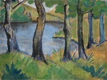 Waldsee - Otto Mueller als Kunstdruck oder Gemälde.