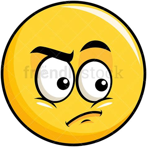 Irritated Yellow Smiley Emoji Cartoon Vector Clipart Friendlystock The Best Porn Website
