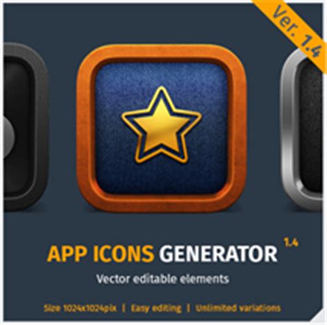 Set icon shape to circle, round rectangle, or rectangle. Icons Bundle: App Icons Generator 3 in 1 by TIT0 ...