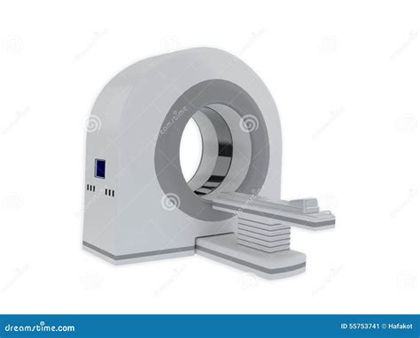 Ct Scanner Isolated On White Stock Illustration Illustration Of