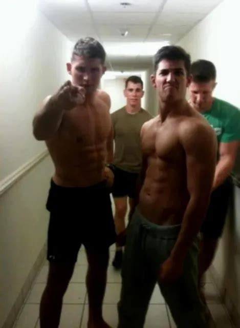 Shirtless Male Muscular Lean Men Trio Walking Beefcake Hot Hunks Photo