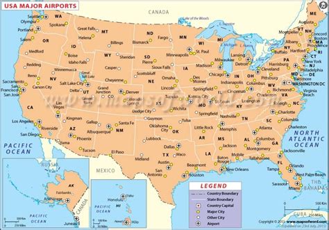 Us Airports Map Airports In Usa