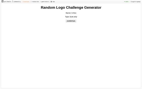 Random Logo Challenge Generator