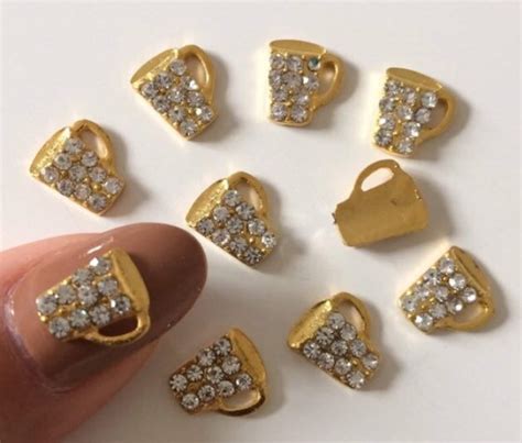 Nail Charms Alloy 3d Nails Charms Metal Silver Pearl Gold Etsy