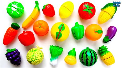 Learn Names Of Fruits And Vegetables With Toy Velcrolearn Colors With