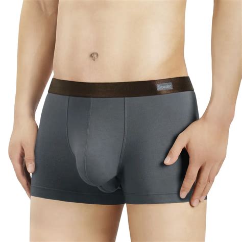 david archy separatec brand large size trunks man 1 pack bamboo dual pouch ice silk touch fly