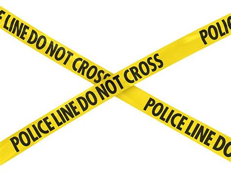 Crime Scene Do Not Cross Tape Silhouette Stock Photos Pictures