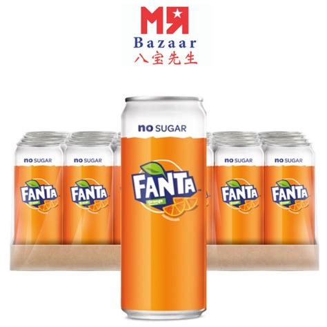 Fanta Zero Orange No Sugar 325ml X 24 Cans Lazada Singapore